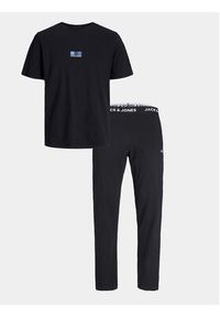 Jack & Jones - Jack&Jones Piżama Oscar 12258228 Czarny Standard Fit. Kolor: czarny. Materiał: bawełna #3
