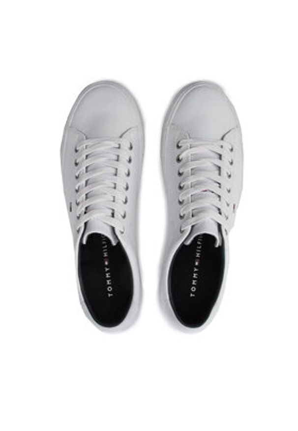 TOMMY HILFIGER - Tommy Hilfiger Sneakersy Essential Leather Sneaker FM0FM02157 Biały. Kolor: biały. Materiał: skóra