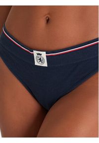 TOMMY HILFIGER - Tommy Hilfiger Stringi UW0UW06063 Granatowy. Kolor: niebieski. Materiał: bawełna #6