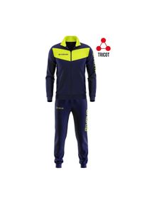 Dres Givova Tuta Visa Fluo. Kolor: zielony, wielokolorowy, niebieski. Materiał: dresówka