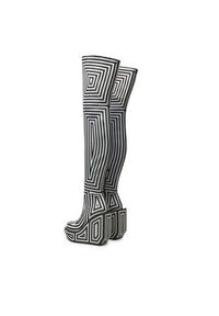 United Nude Kozaki Wa Long Boot Hi 1087851082 Szary. Kolor: szary. Materiał: materiał
