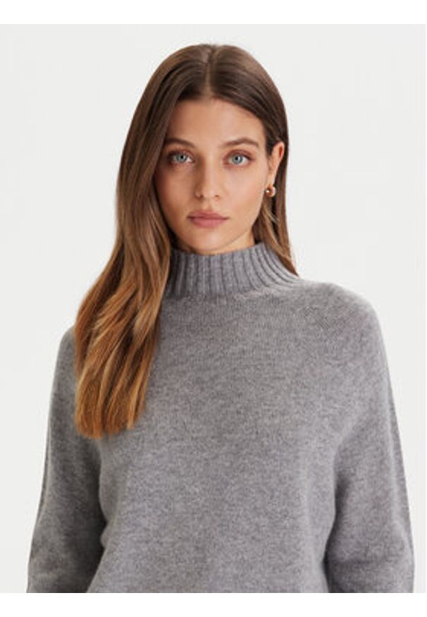 ViCOLO Sweter 77050F Szary Regular Fit. Kolor: szary. Materiał: kaszmir