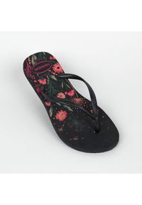 Japonki damskie Havaianas Slim Floral. Kolor: wielokolorowy, czarny. Materiał: kauczuk. Wzór: paski #1