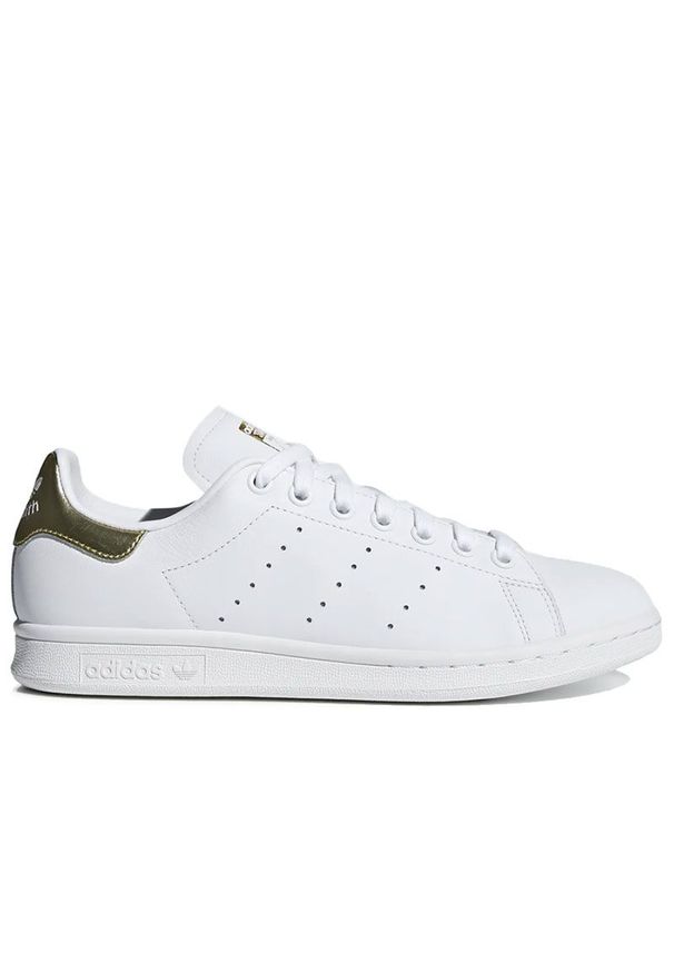Adidas - Buty adidas Stan Smith EE8836 - białe. Okazja: na co dzień. Zapięcie: pasek. Kolor: biały. Materiał: syntetyk, skóra, guma. Szerokość cholewki: normalna. Wzór: gładki, paski. Sezon: lato. Model: Adidas Stan Smith