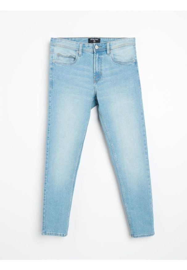Sinsay - Jeansy slim fit - niebieski. Kolor: niebieski