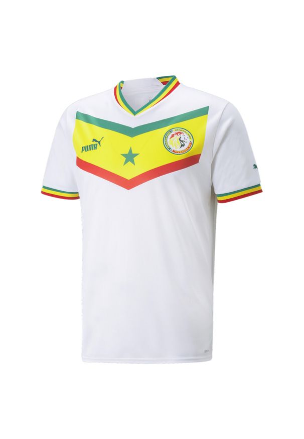 Puma - Męska replika koszulki domowej Senegalu 22/23 PUMA White Pepper Green. Kolor: biały, zielony, wielokolorowy