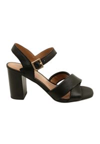 Caprice Sandały Damskie 9-28302-20 040 Black Softnap czarne. Zapięcie: pasek. Kolor: czarny. Materiał: skóra. Sezon: wiosna. Obcas: na obcasie. Styl: klasyczny, elegancki #1