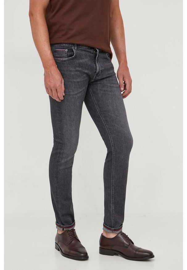 TOMMY HILFIGER - Tommy Hilfiger jeansy męskie kolor szary. Kolor: szary