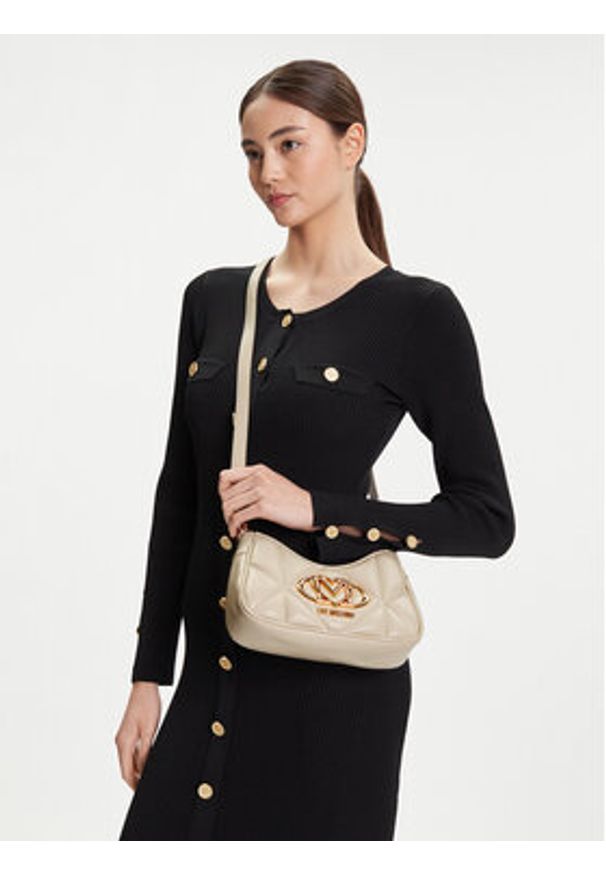 Love Moschino - LOVE MOSCHINO Torebka JC4080PP1NLC0110 Beżowy. Kolor: beżowy. Materiał: skórzane