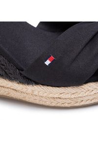 TOMMY HILFIGER - Tommy Hilfiger Espadryle Basic Opened Toe High Wedge FW0FW04784 Czarny. Kolor: czarny. Materiał: materiał #3