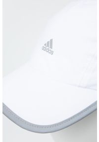 Adidas - adidas czapka HD7306 kolor biały z nadrukiem. Kolor: biały. Materiał: materiał. Wzór: nadruk #2