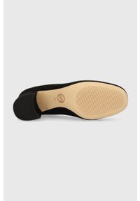 MICHAEL Michael Kors czółenka zamszowe Perla kolor czarny na słupku 40F3PLMP1S. Nosek buta: okrągły. Zapięcie: klamry. Kolor: czarny. Materiał: zamsz. Obcas: na słupku. Wysokość obcasa: średni #3