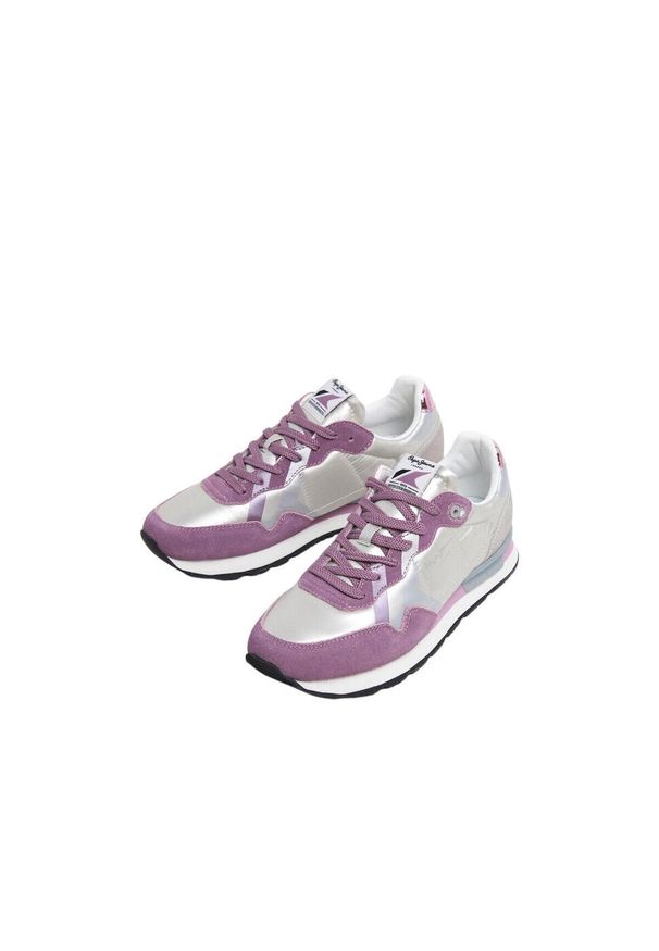 Damskie sneakersy Pepe Jeans Brit Printy. Kolor: różowy