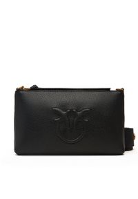 Pinko - PINKO Torebka Flat Horizontal Mini AI 25-26 104277 A29Q Czarny. Kolor: czarny. Materiał: skórzane