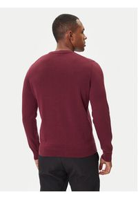 Hugo - HUGO Sweter San Cassius-C1 50475083 Bordowy Regular Fit. Kolor: czerwony. Materiał: bawełna #3