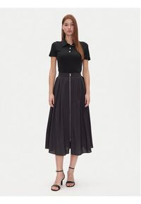 DKNY Spódnica trapezowa P5AN7A13 Czarny Loose Fit. Kolor: czarny. Materiał: syntetyk #4