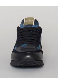 VALENTINO - Sneakersy Camouflage Rockrunner. Okazja: na co dzień. Kolor: czarny. Materiał: jeans, guma, zamsz. Wzór: aplikacja #6
