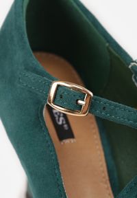 Born2be - Zielone Szpilki Vices Ozdobione Paskami Tammirea. Okazja: na co dzień. Zapięcie: pasek. Kolor: zielony. Materiał: jeans. Wzór: aplikacja. Obcas: na szpilce. Styl: casual, elegancki, klasyczny, wizytowy. Wysokość obcasa: średni #9