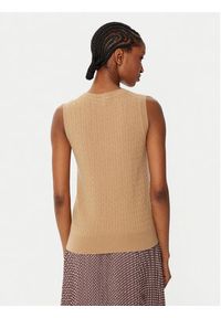 TOMMY HILFIGER - Tommy Hilfiger Sweter WW0WW43956 Beżowy Regular Fit. Kolor: beżowy. Materiał: syntetyk #3