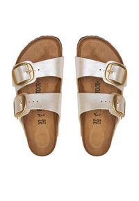 Birkenstock Klapki 1020032 Szary. Kolor: złoty. Materiał: skóra #5