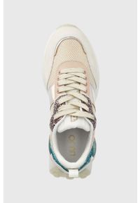 Liu Jo sneakersy LIU JO LOLO 06 BA2205TX159S1920 kolor beżowy. Nosek buta: okrągły. Zapięcie: sznurówki. Kolor: beżowy. Materiał: guma. Obcas: na platformie #4