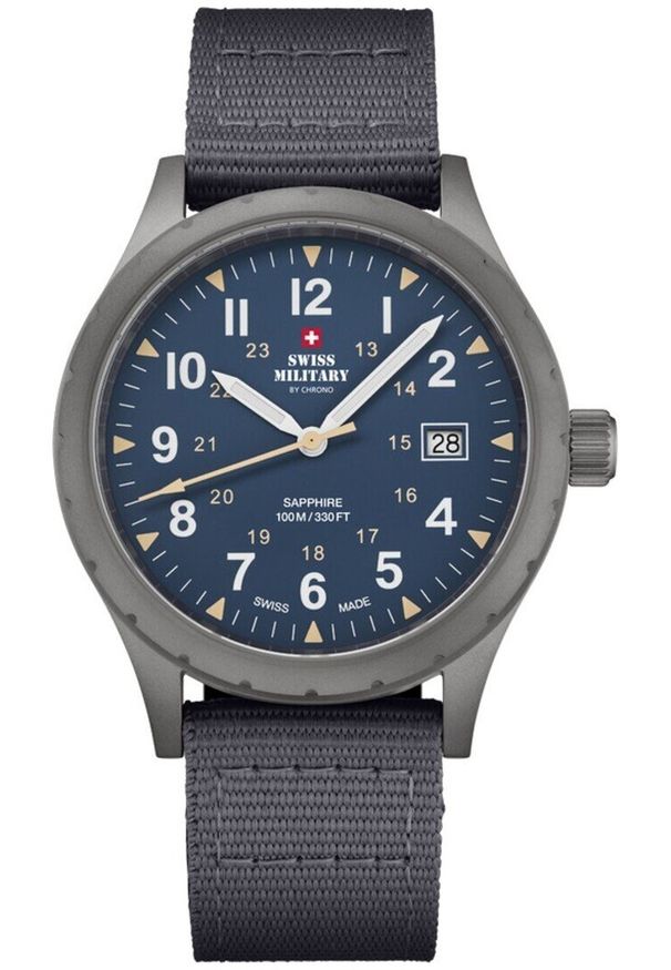Zegarek Swiss Military Hanowa Zegarek męski Swiss Military by Chrono SM34108.05 szary. Kolor: szary