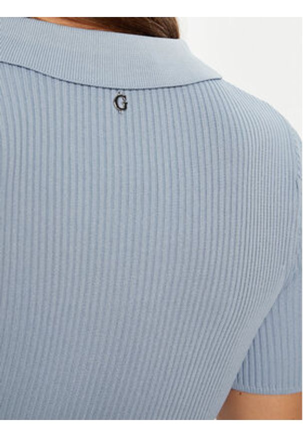 Guess Sukienka dzianinowa W5RK18 Z2U00 Niebieski Regular Fit. Kolor: niebieski. Materiał: wiskoza