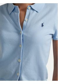 Polo Ralph Lauren Kardigan 211965764001 Błękitny Slim Fit. Typ kołnierza: polo. Kolor: niebieski. Materiał: bawełna #3