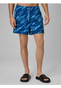 4f - 4F Spodenki plażowe boardshorty męskie - turkusowe S. Kolor: turkusowy. Materiał: skóra, materiał, tkanina #2