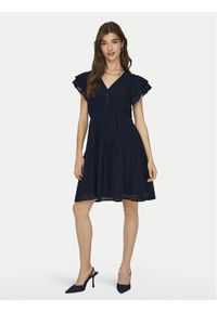 only - ONLY Sukienka letnia Helena 15303058 Granatowy Regular Fit. Kolor: niebieski. Materiał: bawełna. Sezon: lato #1