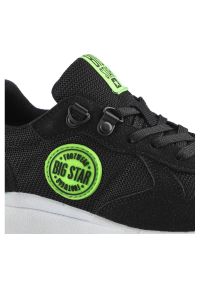 Big-Star - Czarne Sneakersy Big Star Dziecięce Buty Wiązane. Kolor: czarny. Materiał: materiał, skóra ekologiczna. Szerokość cholewki: normalna. Wzór: aplikacja