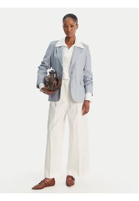 Weekend Max Mara Marynarka Nalut 2615041072 Błękitny Regular Fit. Kolor: niebieski. Materiał: len #2