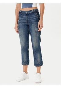 Guess Jeansy W5YA2D D5R0D Granatowy Straight Leg. Kolor: niebieski