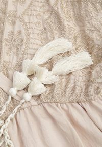 Born2be - Beżowa Wiskozowa Sukienka Boho o Rozkloszowanym Kroju z Metalicznym Haftem Ameia. Okazja: na co dzień. Kolor: beżowy. Materiał: wiskoza. Wzór: haft. Sezon: lato. Typ sukienki: rozkloszowane. Styl: boho #7