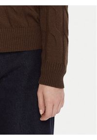 TOMMY HILFIGER - Tommy Hilfiger Kardigan WW0WW47463 Brązowy Regular Fit. Kolor: brązowy. Materiał: wełna #4