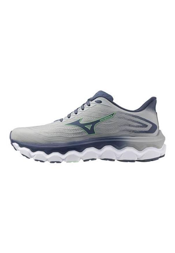 Buty do biegania męskie Mizuno Wave Horizon 8. Kolor: szary. Materiał: materiał, syntetyk. Szerokość cholewki: normalna. Model: Mizuno Wave