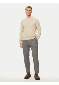 United Colors of Benetton - United Colors Of Benetton Sweter 103MK1N24 Beżowy Regular Fit. Kolor: beżowy. Materiał: wełna #4
