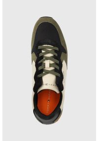 TOMMY HILFIGER - Tommy Hilfiger sneakersy kolor zielony. Nosek buta: okrągły. Zapięcie: sznurówki. Kolor: zielony. Materiał: materiał, włókno, guma #5