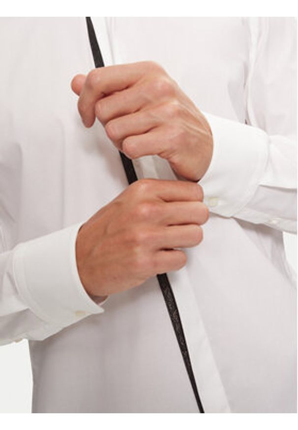 BOSS - Boss Koszula H-Hank Party 50527623 Biały Slim Fit. Kolor: biały. Materiał: bawełna