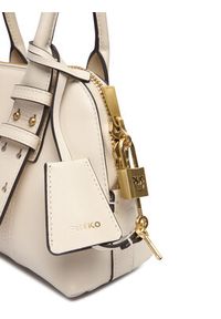 Pinko - PINKO Torebka Bowling Bag Zip Mini AI 25-26 PLTT 105333 A0QO Écru. Materiał: skórzane #3