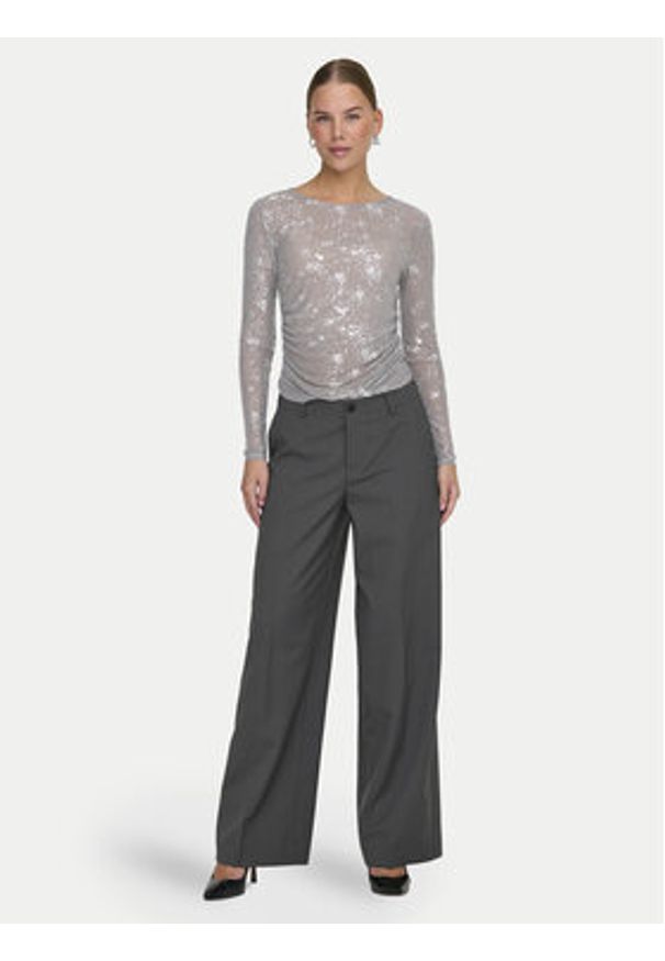 only - ONLY Spodnie materiałowe Lalana 15334247 Szary Wide Leg. Kolor: szary. Materiał: syntetyk