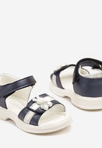 Born2be - Niebieskie Sandały z Brokatem i Królikiem 3D Banalissa. Okazja: na imprezę, na spacer. Zapięcie: rzepy. Kolor: niebieski. Sezon: lato #3