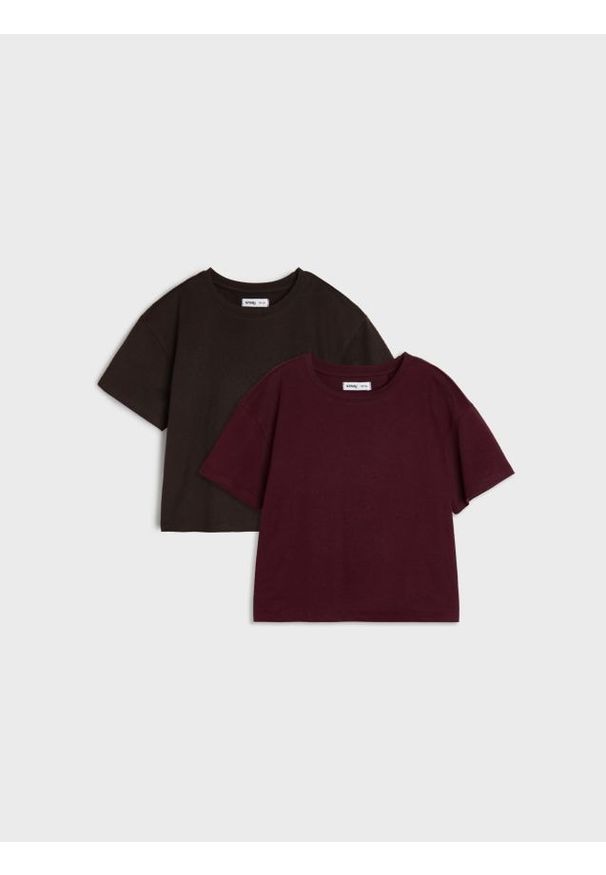 Sinsay - Bawełniane koszulki 2 pack - wielobarwny. Materiał: bawełna