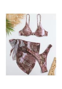 Intica - Bikini z usztywnianym biustonoszem na plażę i basen Onesia. Kolor: brązowy. Materiał: materiał