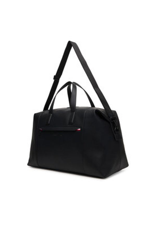 TOMMY HILFIGER - Tommy Hilfiger Torba Th Corp Duffle AM0AM14044 Czarny. Kolor: czarny. Materiał: skóra