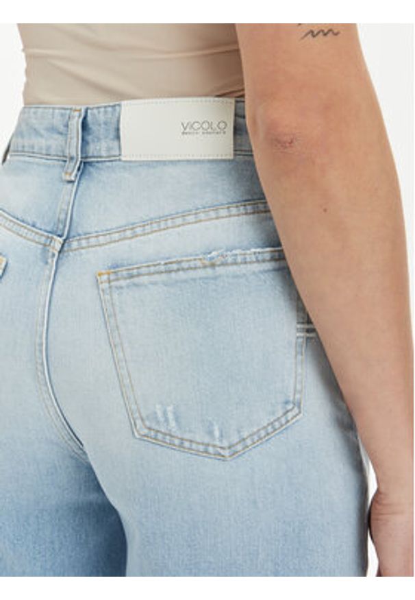 ViCOLO Jeansy DB5153 Niebieski Wide Fit. Kolor: niebieski