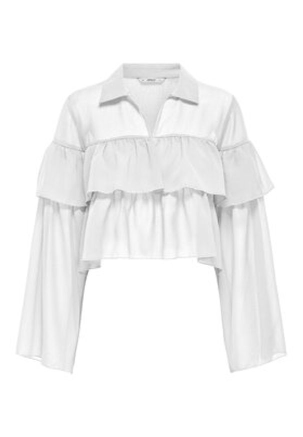 only - ONLY Bluzka Suzzi 15360661 Biały Regular Fit. Kolor: biały. Materiał: syntetyk