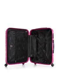 Wittchen - Średnia walizka z ABS-u z żebrowaniem różowa. Kolor: różowy. Materiał: guma #5