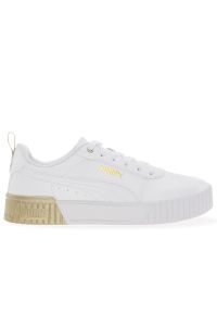 Buty Puma Carina 2.0 Metallic Dream 39749101 - białe. Okazja: na co dzień. Kolor: biały. Materiał: skóra, syntetyk, guma. Szerokość cholewki: normalna