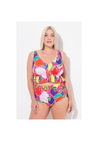 ULLA POPKEN - Damskie Bikini owoce miękkie miseczki regulowane ramiączka z recyklingu. Kolekcja: plus size. Kolor: różowy. Materiał: poliester, elastan, poliamid, materiał